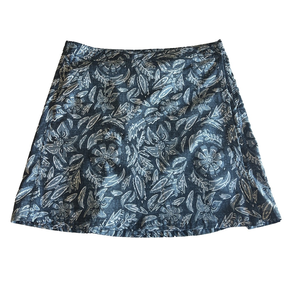 Ripskirt Women's Skirt Blue White Floral Size Large